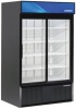 42 cu ft Refrigerator with Black Sides, 2 Sliding Glass Doors & 10 Shelves